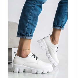 SHELOVET White Brogues Na Platformě bílý 2