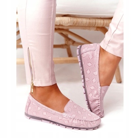 Ekologické kožené mokasíny Rio Flore růžové růžový 5