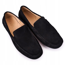 Semišové ležérní mokasíny GOE HH1N4080 Black černá 6