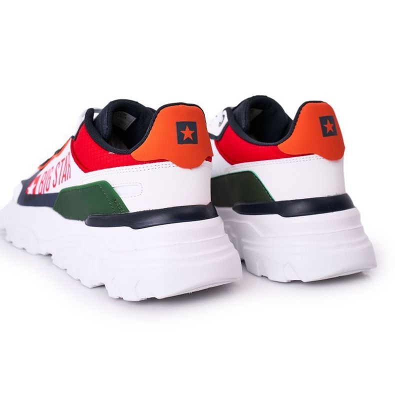 Pánská sportovní obuv Memory Foam Big Star HH174208 bílá a tmavě modrá bílý námořnická modrá vícebarevný 1