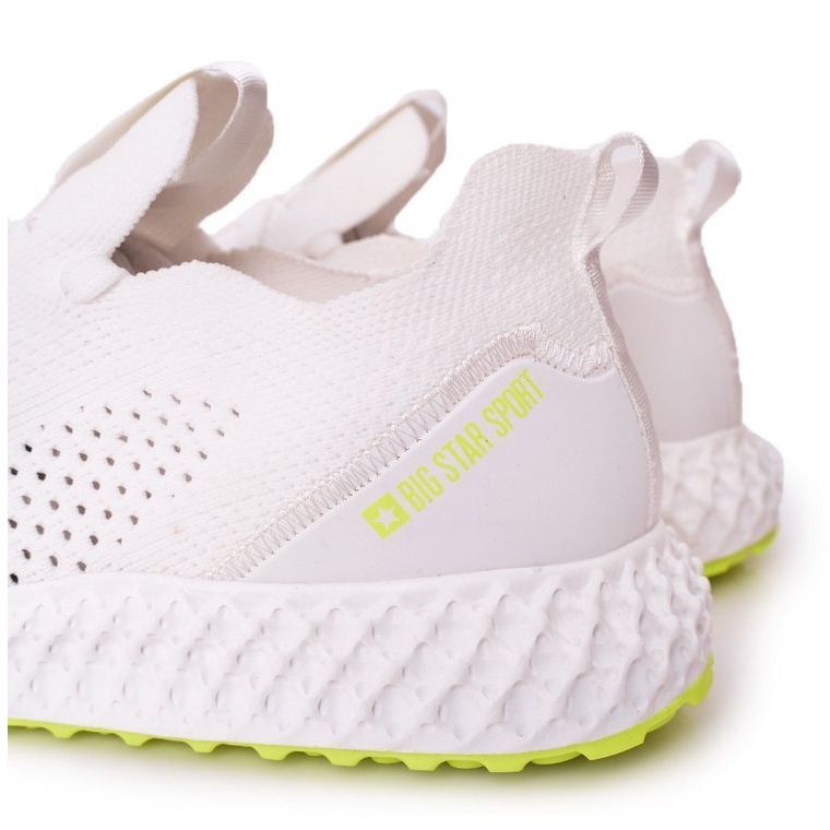 Pánské sportovní boty Memory Foam Big Star FF174235 White-Lime bílý zelený 1
