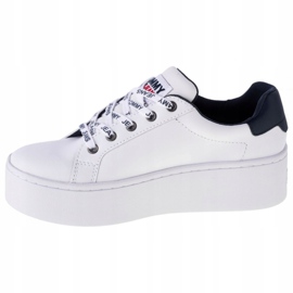 Tommy Hilfiger Iconic Leather Flatform boty v EN0EN01113-YBR bílý námořnická modř 1