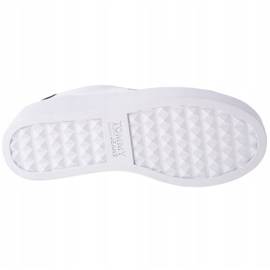 Tommy Hilfiger Iconic Leather Flatform boty v EN0EN01113-YBR bílý námořnická modrá 3