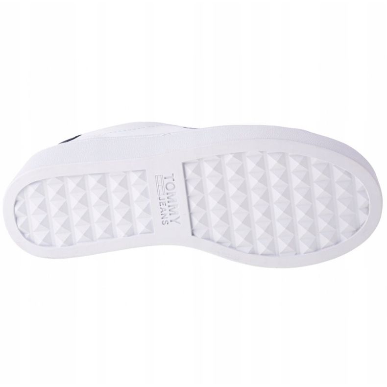 Tommy Hilfiger Iconic Leather Flatform boty v EN0EN01113-YBR bílý námořnická modř 3