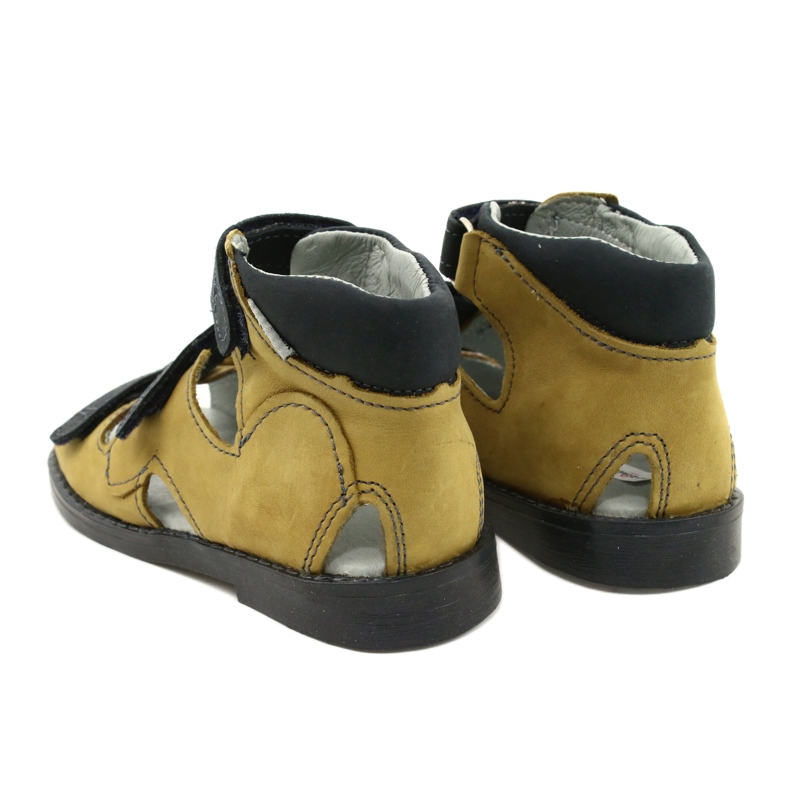 Mazurek Kožené sandály Vysoce preventivní 291 šedá oranžová 2