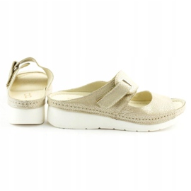 Dolce Pietro Klapky na suchý zip 2211 béžová béžový stříbrný 4