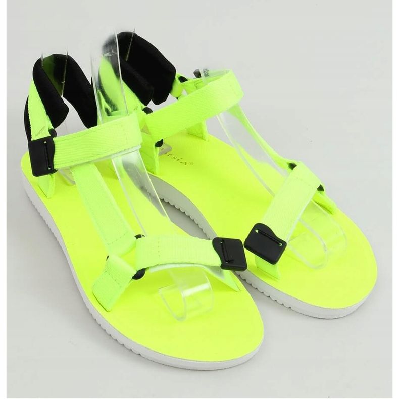 Žluté sportovní sandály na suchý zip N-67 Fluorescent Yellow žlutá 1 Žluté sportovní sandály na suchý zip N-67 Fluorescent Yellow žlutá 1