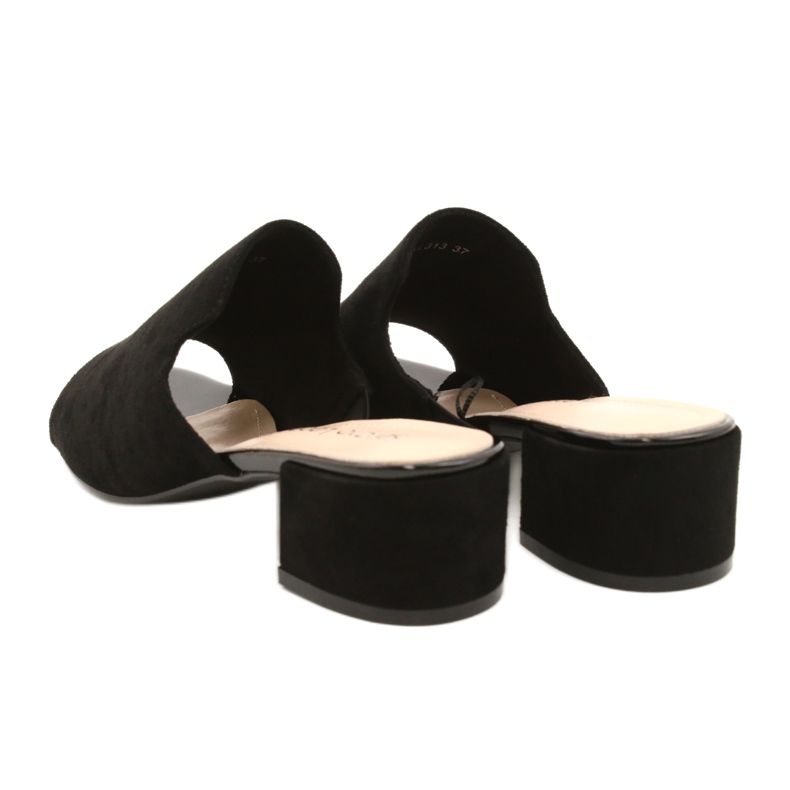 Sandály na podpatku Sergio Leone KL313 Black černá 3