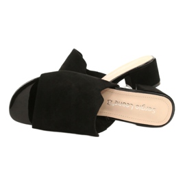 Sandály na podpatku Sergio Leone KL313 Black černý 4