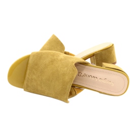 Žluté pantofle Sergio Leone KL313 žlutá 4