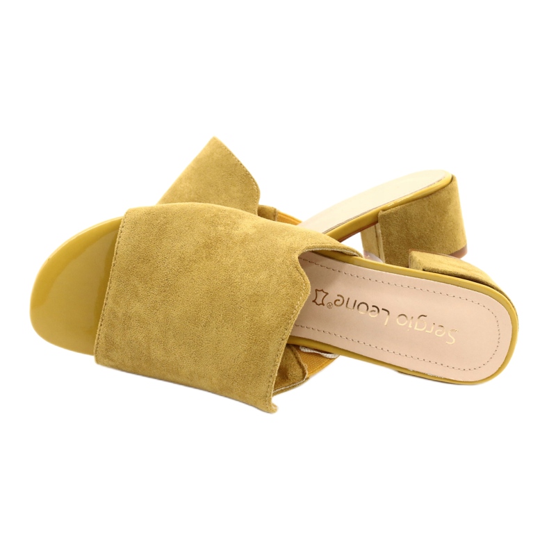 Žluté pantofle Sergio Leone KL313 žlutá 4