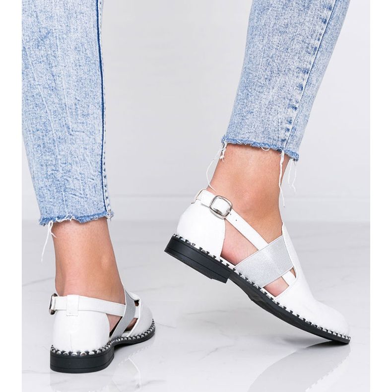 Bílé lesklé boty Madison Ave bílý 1