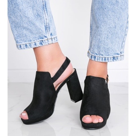 Černé sandály na postu Pimp černý 1