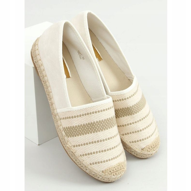 Béžové espadrilky pro ženy 3447 Béžová béžový 1