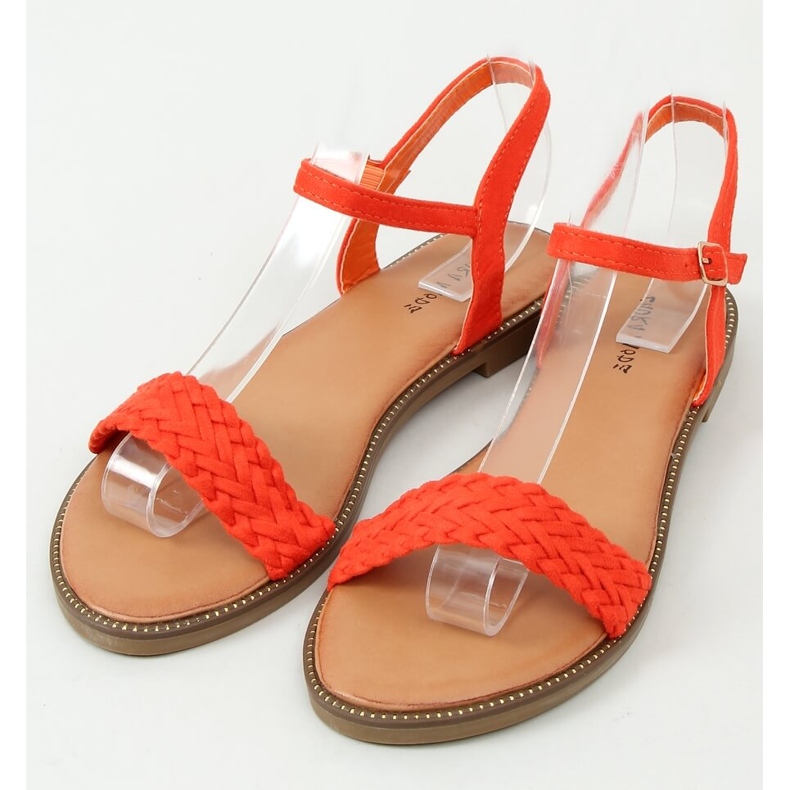 Oranžové dámské sandály WL061 Orange pomerančový 1