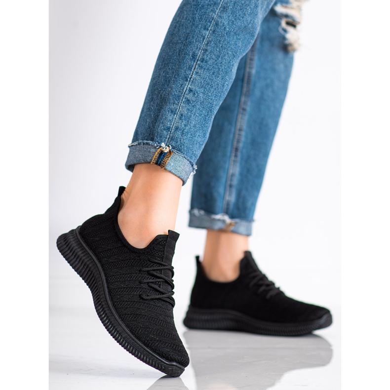 SHELOVET Lehké textilní sportovní boty černá 2