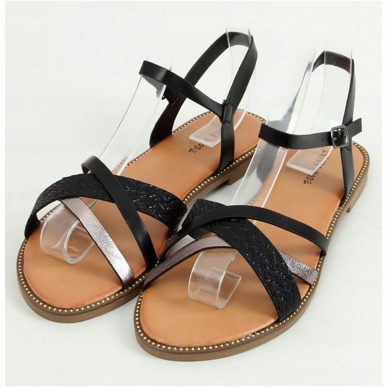 Černé dámské sandály WL060 Black černý 1