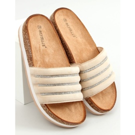 Béžové korkové pantofle LS018 Béžové béžový 1 Béžové korkové pantofle LS018 Béžové béžový 1