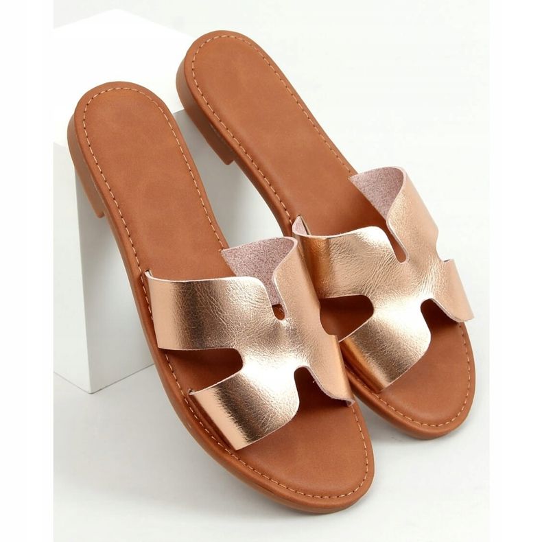 Dámské šampaňské přezůvky 55-2 růžový 1