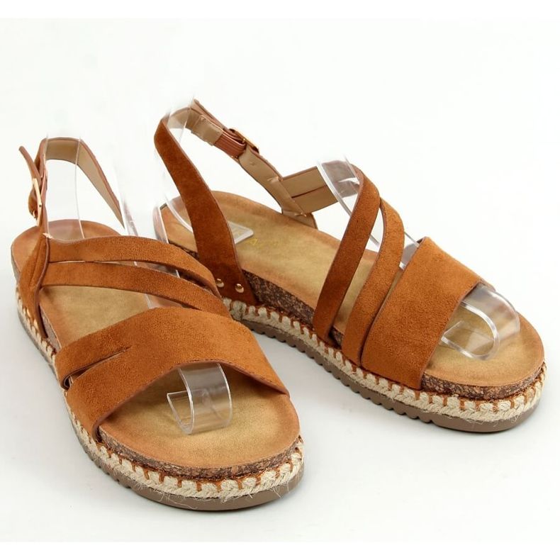 Sandály espadrilles boho camel FD002 Camel hnědý 1