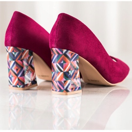 Sabatina Otevřená lodičky s ozdobnou patou růžový 1