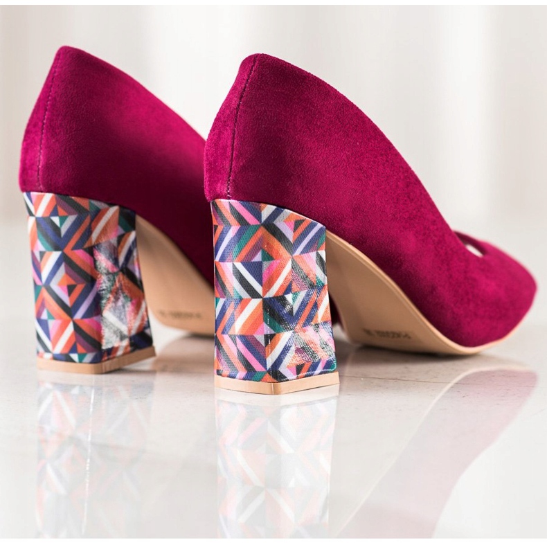 Sabatina Otevřená lodičky s ozdobnou patou růžový 1