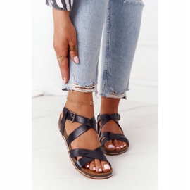 Černé sandály na korkové podrážce Big Star DD274A009 černá 1