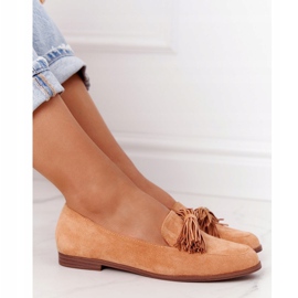 EVE Fringed semišové mokasíny Camel Alicante hnědý 1