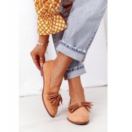 EVE Fringed semišové mokasíny Camel Alicante hnědý 2