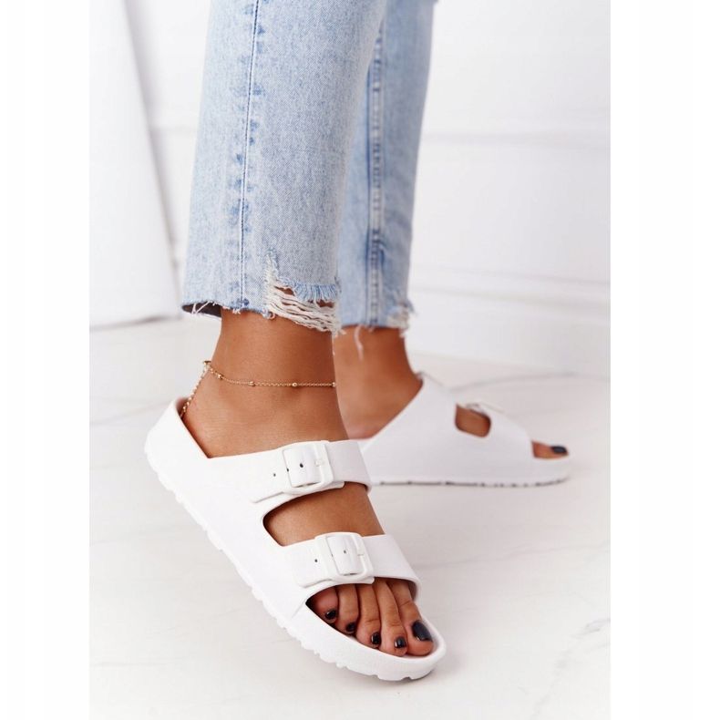 NEWS Dámské bílé gumové pantofle Stacy bílý 2