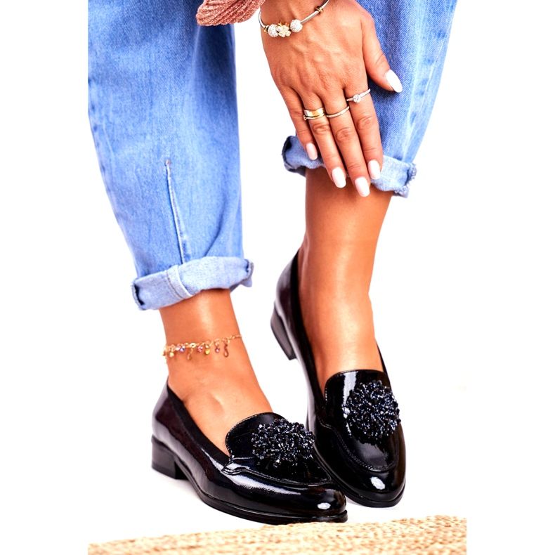 Lakované mokasíny Vinceza 21-10527 černé černá 2