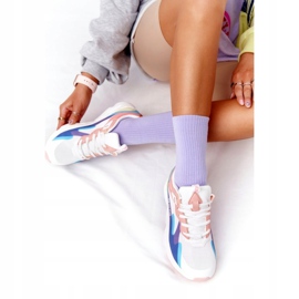 Dámské sportovní boty Memory Foam Big Star HH274809 bílo-růžové bílý fialová modrý růžový žluť 3
