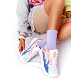Dámské sportovní boty Memory Foam Big Star HH274809 bílo-růžové bílý fialová modrý růžový žluť 2