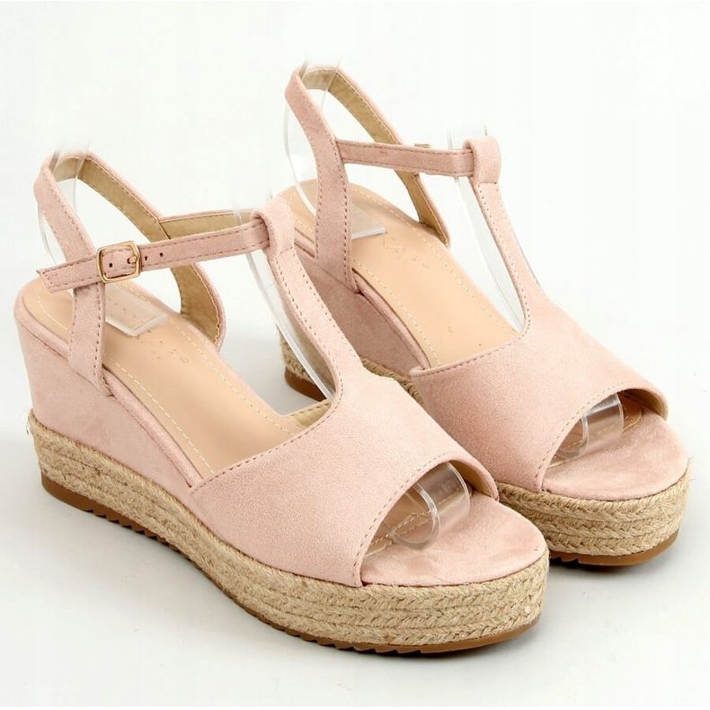 Růžové espadrilky na klíncích růžové WX-08 růžové růžový 1 Růžové espadrilky na klíncích růžové WX-08 růžové růžový 1