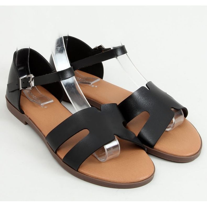 Dámské černé sandály 7823 Black černý 1