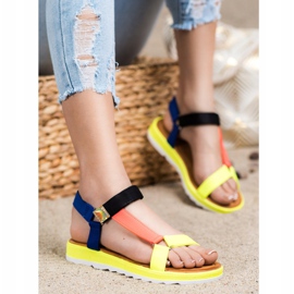 SHELOVET Módní sandály se suchým zipem vícebarevný 1