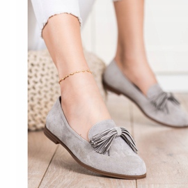 Evento Suede Lords s třásněmi šedá 1 Evento Suede Lords s třásněmi šedá 1