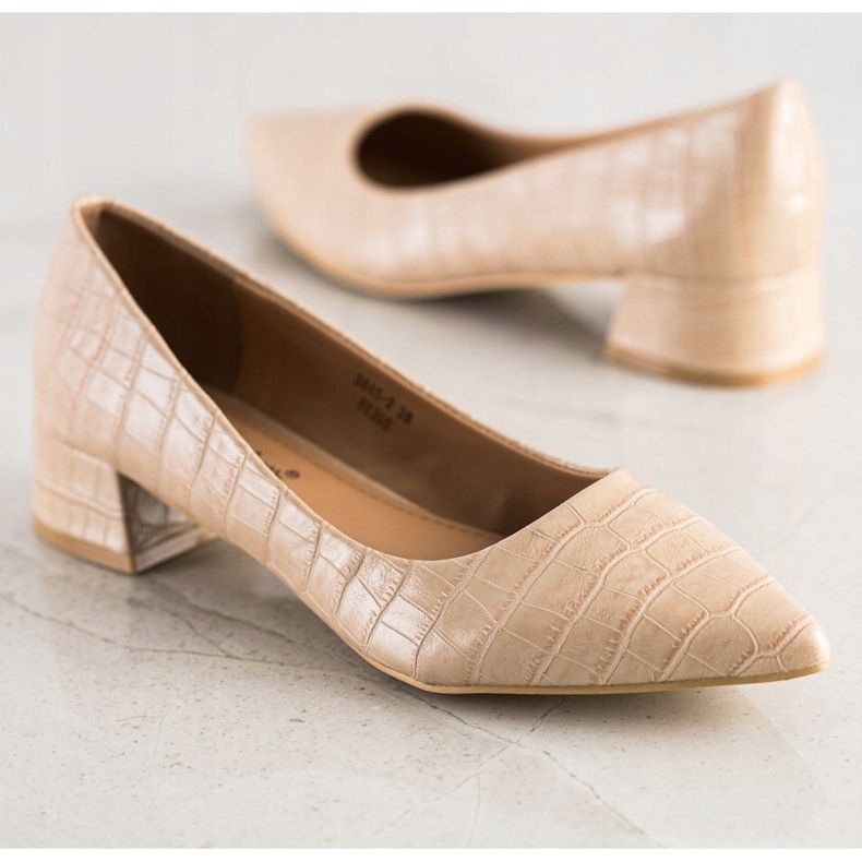 Sweet Shoes Klasické lodičky na nízkých podpatcích béžový 1