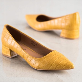 Sweet Shoes Klasické lodičky na nízkých podpatcích žluť 1