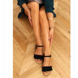 Černé dámské sandály WL1635 Black černý 1