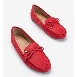 Červené mokasíny s mašlí Deonte červený 1