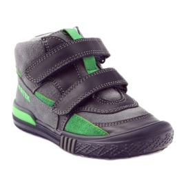 Šedé a zelené boty na suchý zip Bartek 91756 černá vícebarevný šedá zelená 1