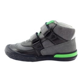Šedé a zelené boty na suchý zip Bartek 91756 černá vícebarevný šedá zelená 2