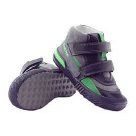Šedé a zelené boty na suchý zip Bartek 91756 černá vícebarevný šedá zelená 3