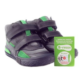 Šedé a zelené boty na suchý zip Bartek 91756 černá vícebarevný šedá zelená 4