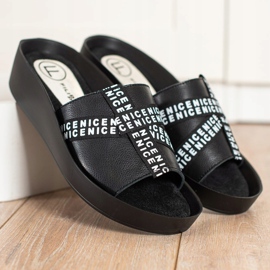 Filippo Kožené módní pantofle černý 1