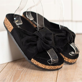 Pohodlné ležérní pantofle VINCEZA černý 2