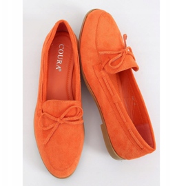 Oranžové klasické dámské mokasíny 3394 Orange pomerančový 1