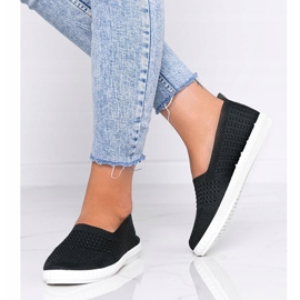 Černé nazouvací funkční tenisky Slip On černý 1
