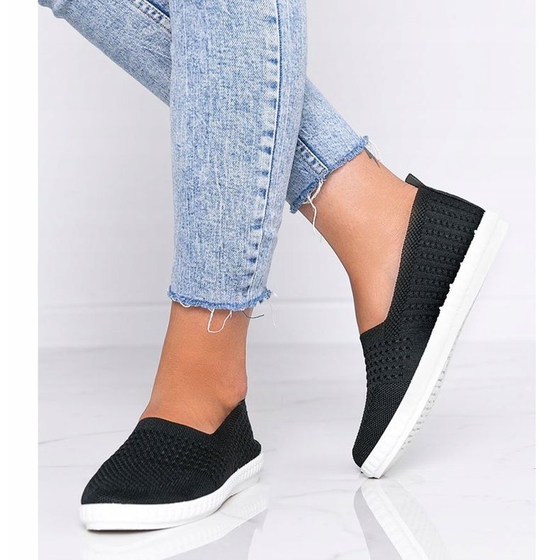 Černé nazouvací funkční tenisky Slip On černý 1